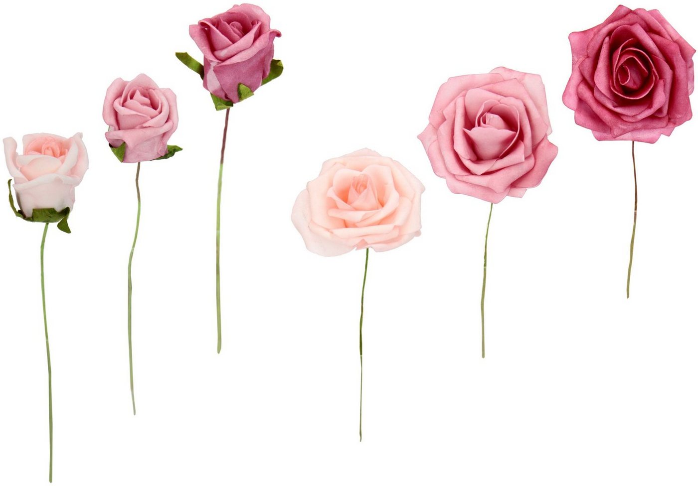 Kunstblume Pick Soft-Rosen, I.GE.A., Höhe 8 cm, 36er Set – Bild 3 von 3
