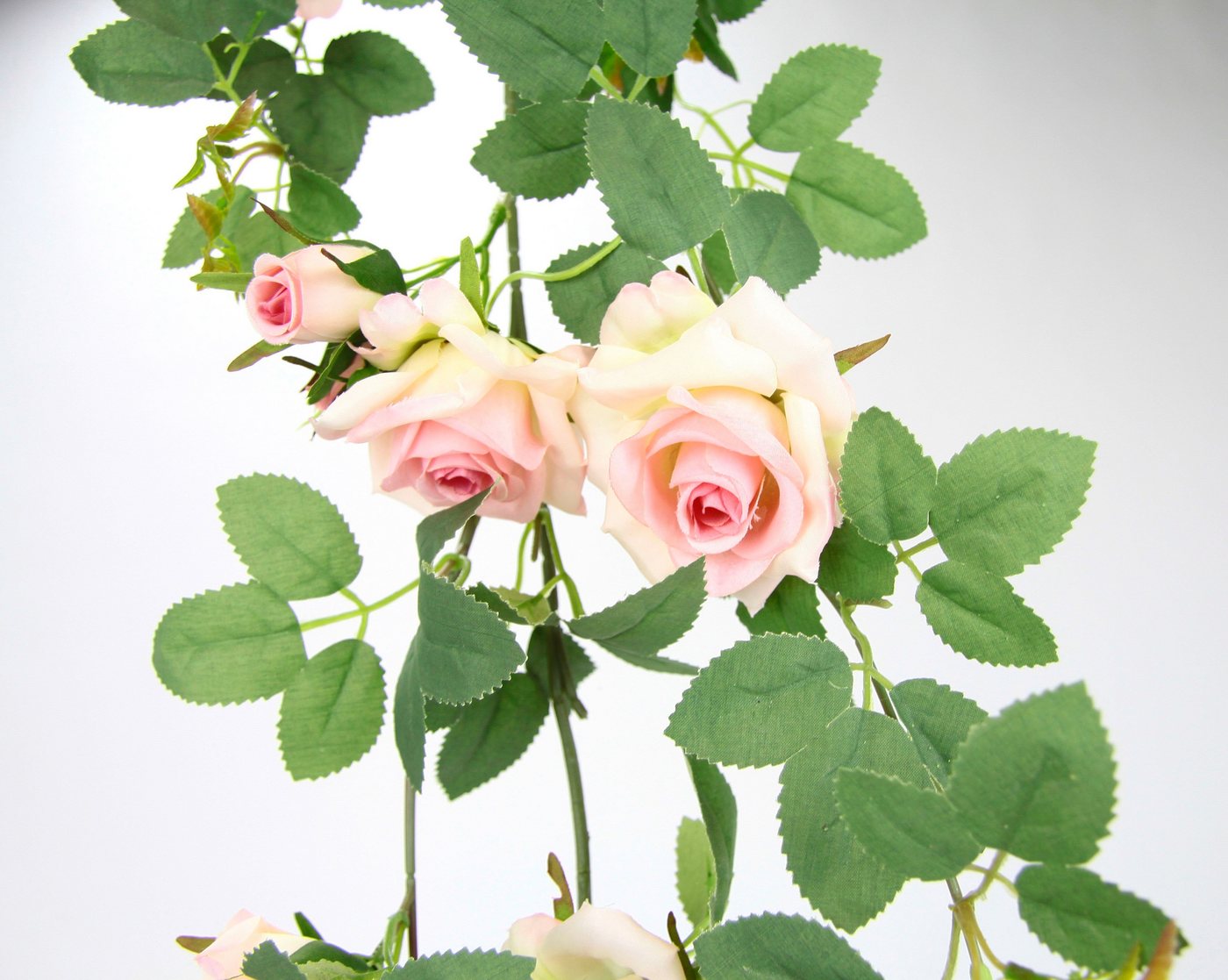 Kunstblume Rosenranke, I.GE.A., Höhe 125 cm, Künstlich Rosengirlande Kunstblumen hängend Hochzeit Weihnachten – Bild 2 von 4