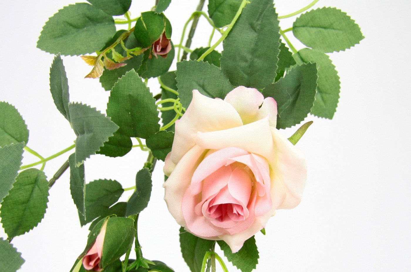 Kunstblume Rosenranke, I.GE.A., Höhe 125 cm, Künstlich Rosengirlande Kunstblumen hängend Hochzeit Weihnachten – Bild 3 von 4