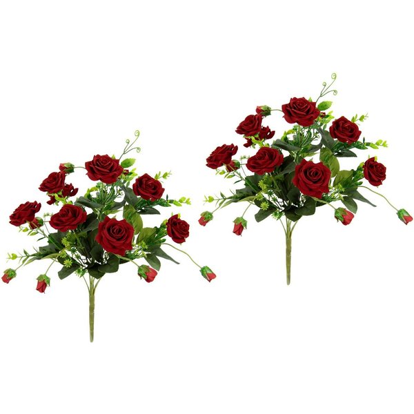 Kunstblumenstrauß Wildrosen, I.GE.A., Höhe 39 cm, Kunstblumenstrauß