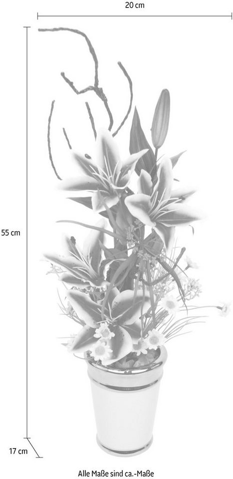 Kunstpflanze Lilien, I.GE.A., Höhe 55 cm – Bild 2 von 3