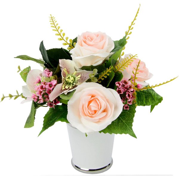 Kunstpflanze Rosen/Blüten, I.GE.A., Höhe 26 cm