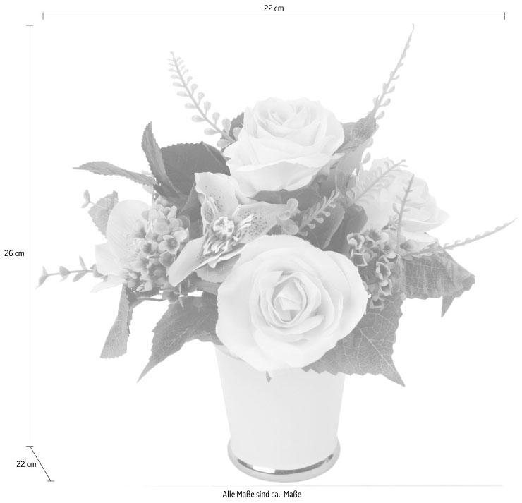 Kunstpflanze Rosen/Blüten, I.GE.A., Höhe 26 cm – Bild 2 von 3