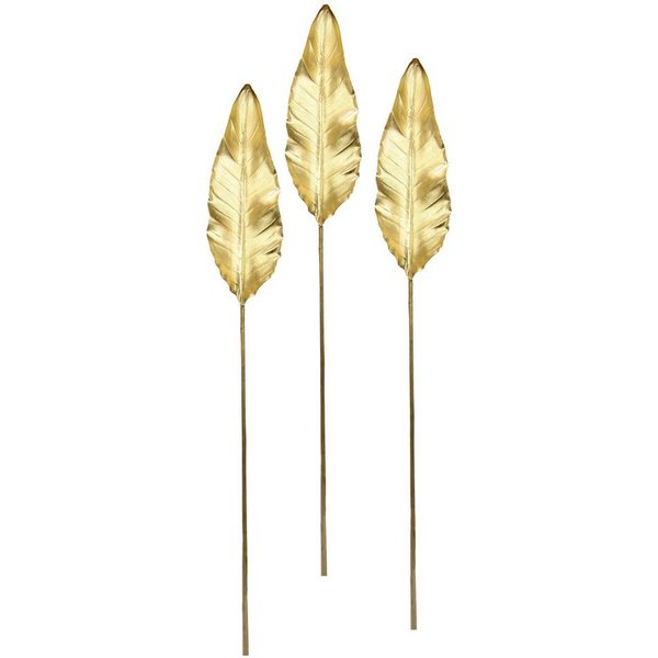 Kunstpflanze Strelitzienblatt, I.GE.A., Höhe 92 cm, Kunstzweig, 3er Set