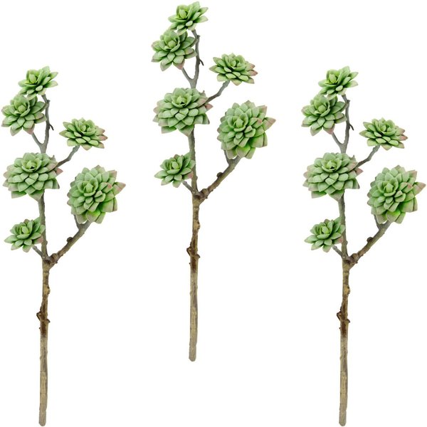 Kunstpflanze Sukkulentenzweig, I.GE.A., Höhe 45 cm, 3er Set