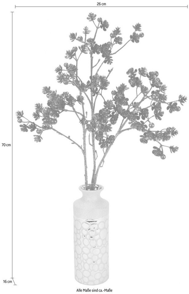 Kunstzweig Blütenzweig Blütenzweig, I.GE.A., Höhe 70 cm, in Vase – Bild 2 von 3