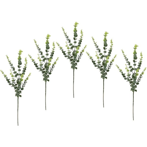 Kunstzweig Eukalyptus, I.GE.A., Höhe 70 cm, 5er Set, künstlicher Blattzweig