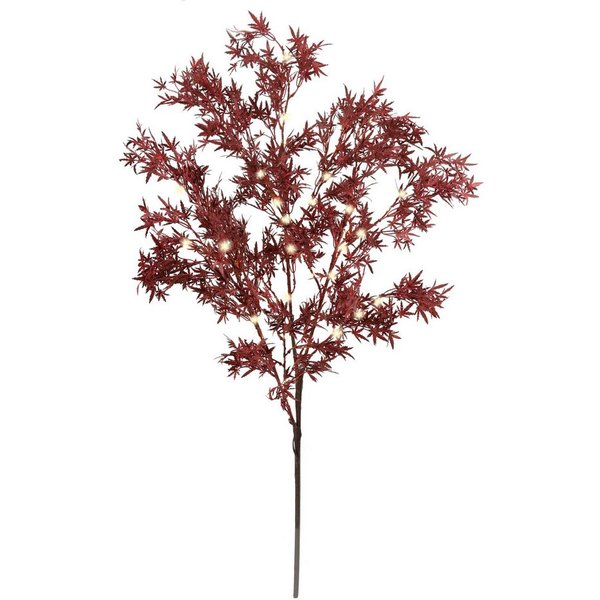 Kunstzweig LED-Dekozweig Ahorn, I.GE.A., Höhe 95 cm, Batteriebetrieben Zweig mit Timer Warmweiß Herbstliche Kunstblume