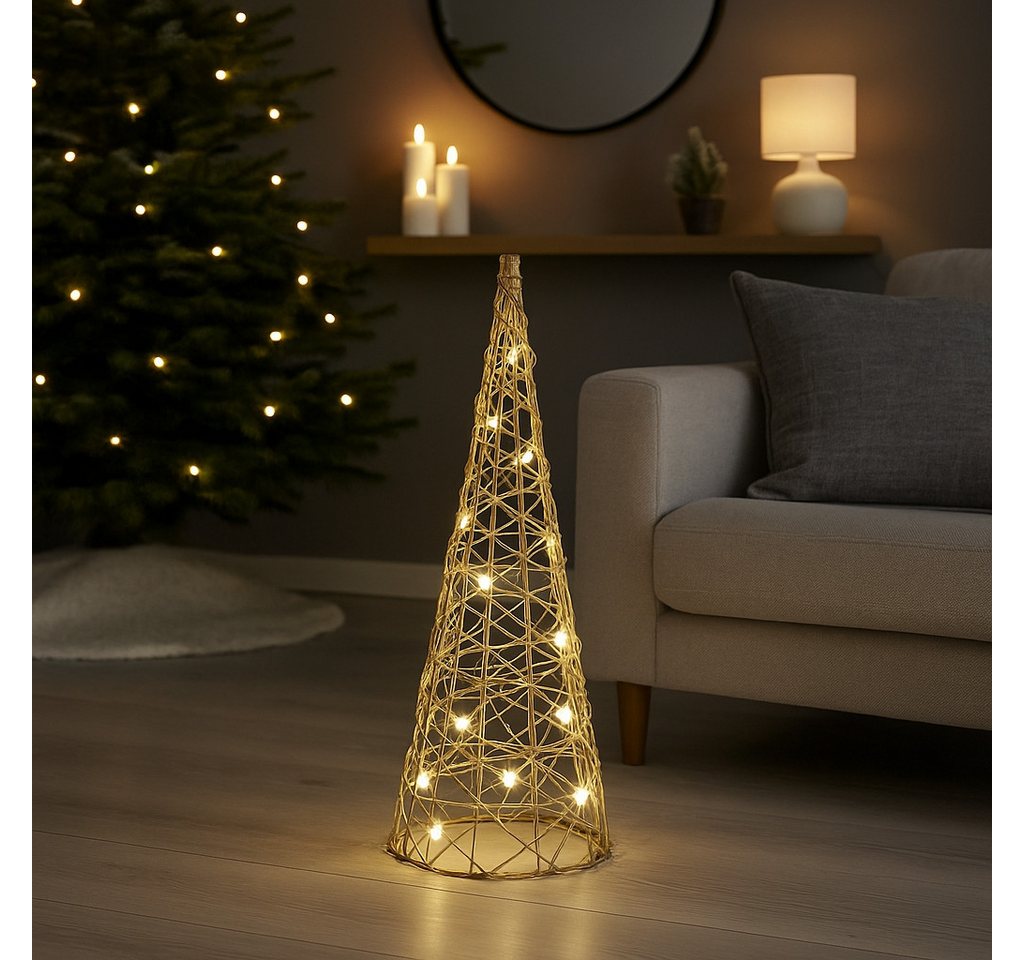 I.GE.A. LED-Dekofigur LED-Pyramide, Dekofigur Weihnachtspyramide Weihnachtsdeko Weihnachtsbaum Christbaum – Bild 2 von 4