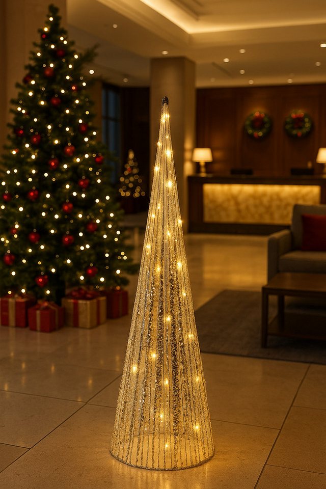 I.GE.A. LED-Dekofigur LED-Weihnachtspyramide, mit Timer Leuchtpyramide Weihnachtsbaum Tannenbaum Weihnachtsdeko Deko – Bild 2 von 2