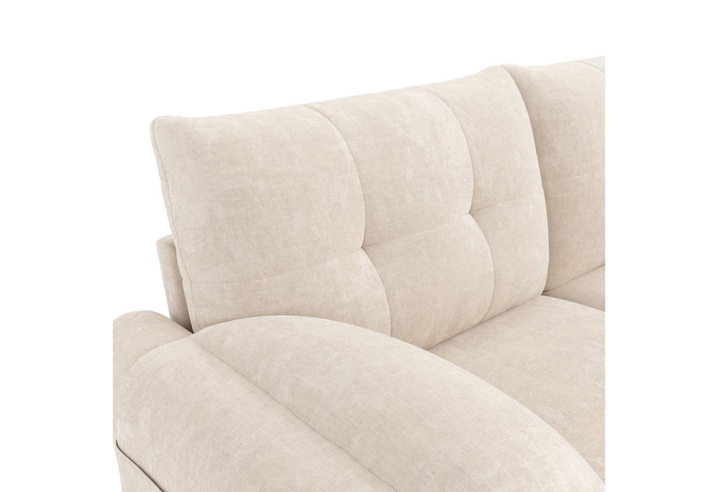 i@home 2-Sitzer Polstersofa, 2 Sitzer Sofa Klein Couch, Modernes Sofa, 158 cm Polstersofa aus Chenille-Stoff, Doppelsofa für Wohnzimmer,beige – Bild 5 von 5