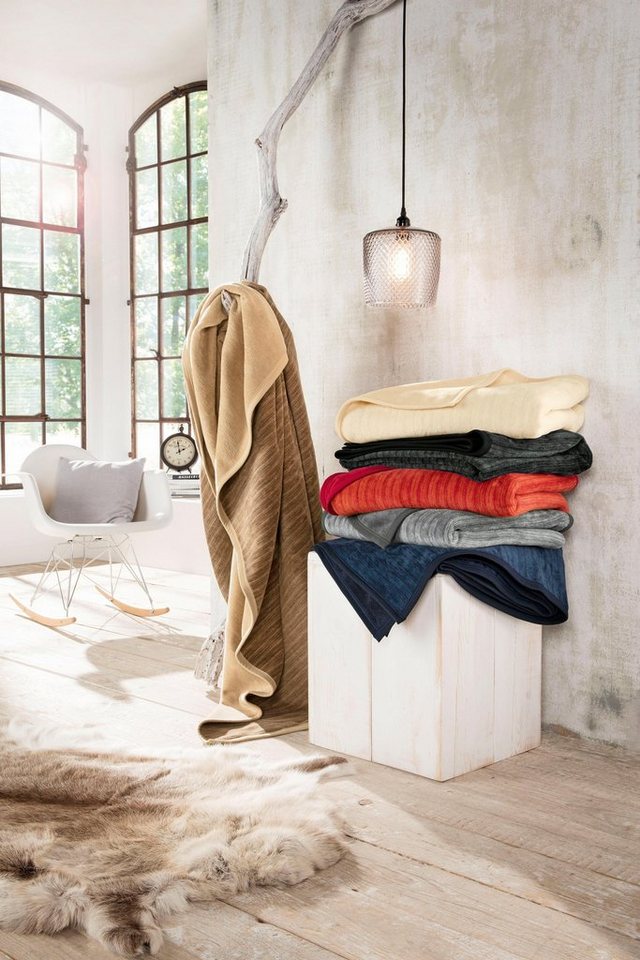Wohndecke Fano, IBENA, mit Streifen versehen, Kuscheldecke – Bild 2 von 5