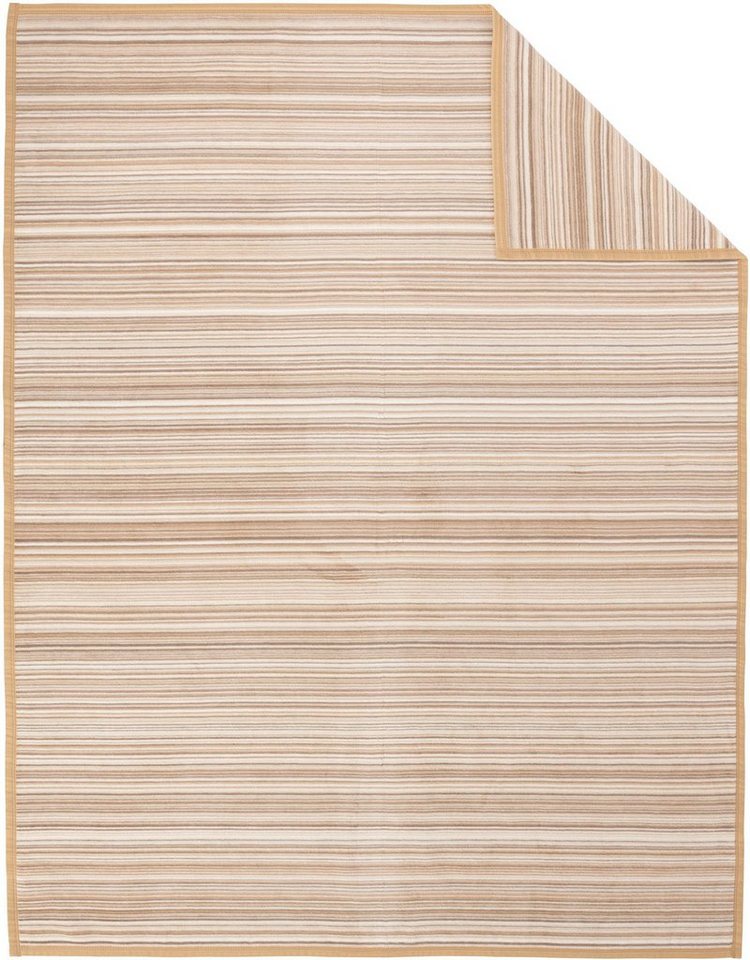 Wohndecke Jacquard Decke Malang, IBENA, mit filigranen Streifen, made in Europe – Bild 2 von 4