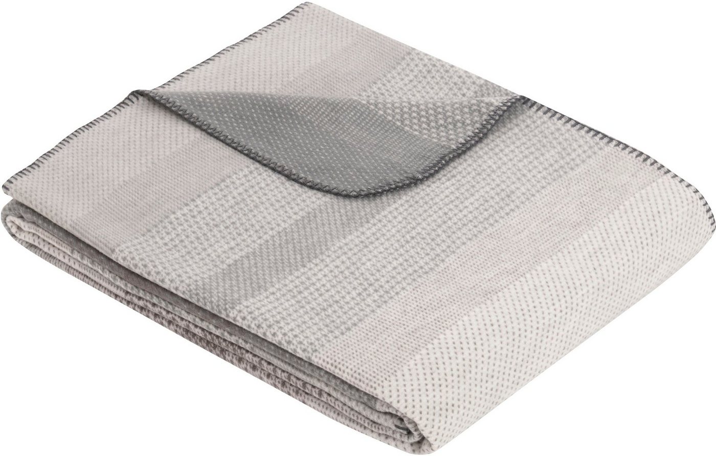 Wohndecke Kitale, IBENA, im Streifen-Design, aus Bio-Baumwolle, Kuscheldecke – Bild 3 von 5