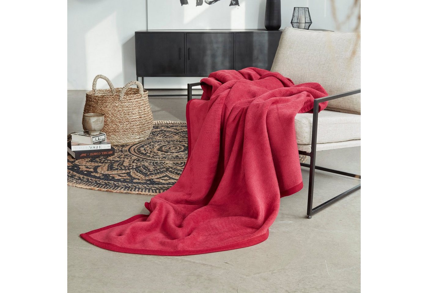 Wohndecke Luxus, IBENA, verschiedene Größen, uni, Kuscheldecke, Premium, made in Europe! – Bild 2 von 5