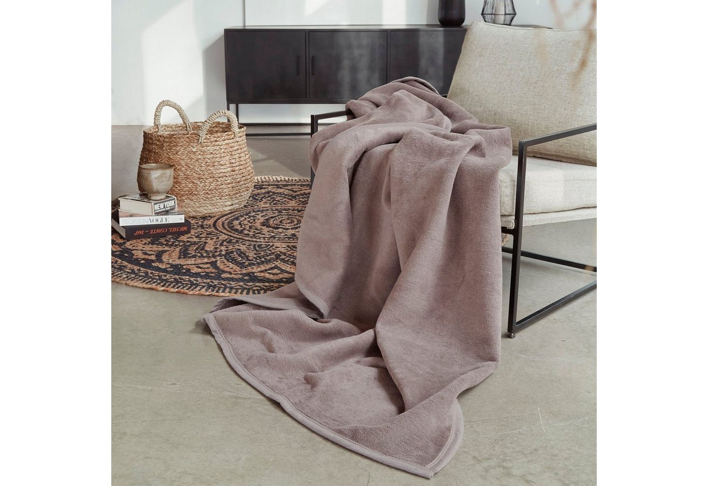 Wohndecke Luxus, IBENA, verschiedene Größen, uni, Kuscheldecke, Premium, made in Europe! – Bild 2 von 5