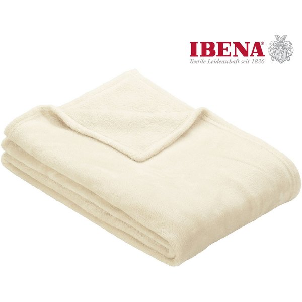 Wohndecke Uni Fleecedecke Olbia, IBENA, einfarbig schick, Kuscheldecke