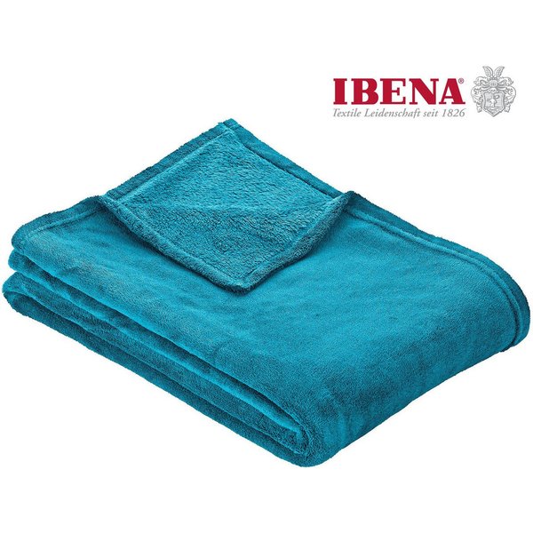 Wohndecke Uni Fleecedecke Olbia, IBENA, einfarbig schick, Kuscheldecke