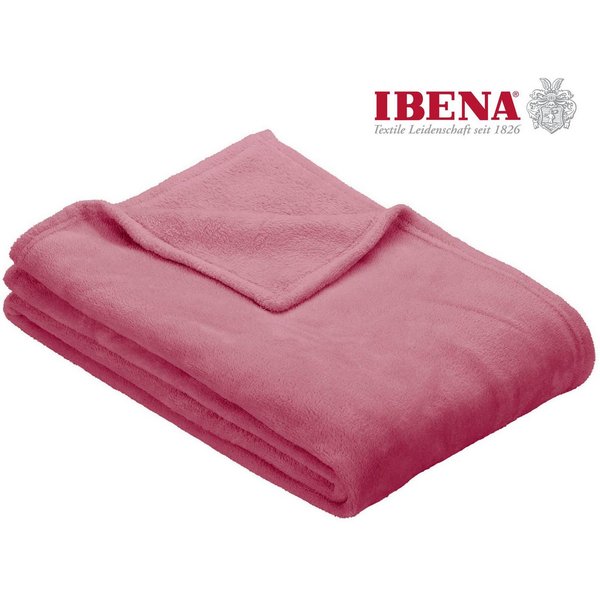 Wohndecke Uni Fleecedecke Olbia, IBENA, einfarbig schick, Kuscheldecke