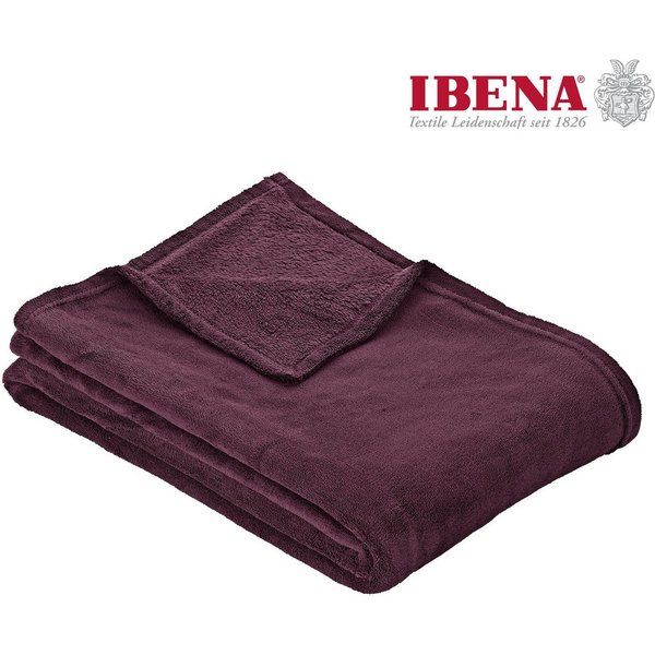 Wohndecke Uni Fleecedecke Olbia, IBENA, einfarbig schick, Kuscheldecke