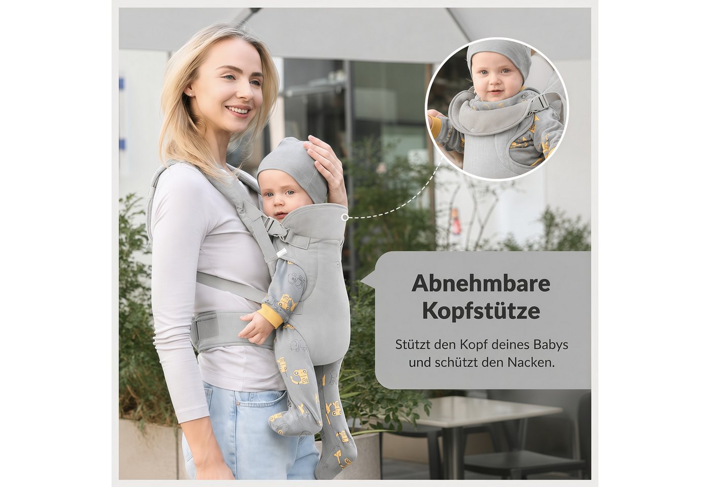 ibettertec Babytrage Babytrage,Kleinkindtrage, 2026 Neue Ergobaby Babytrage von (Neugeborenen bis Kleinkind,Tragbare Leichte Rutschfeste, Hüftsitztrage) – Bild 3 von 5