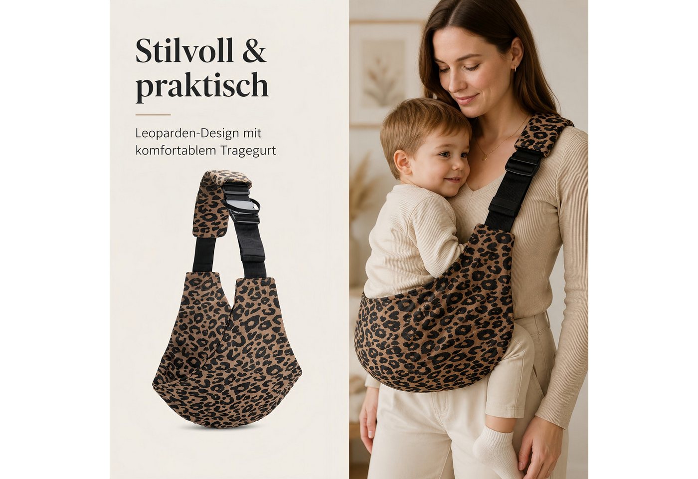 ibettertec Babytrage Babytrage,Kleinkindtrage, 2026 Neue ergobaby babytrage von, Neugeborenen bis Kleinkind,tragbare leichte rutschfeste Hüftsitztrage – Bild 5 von 5