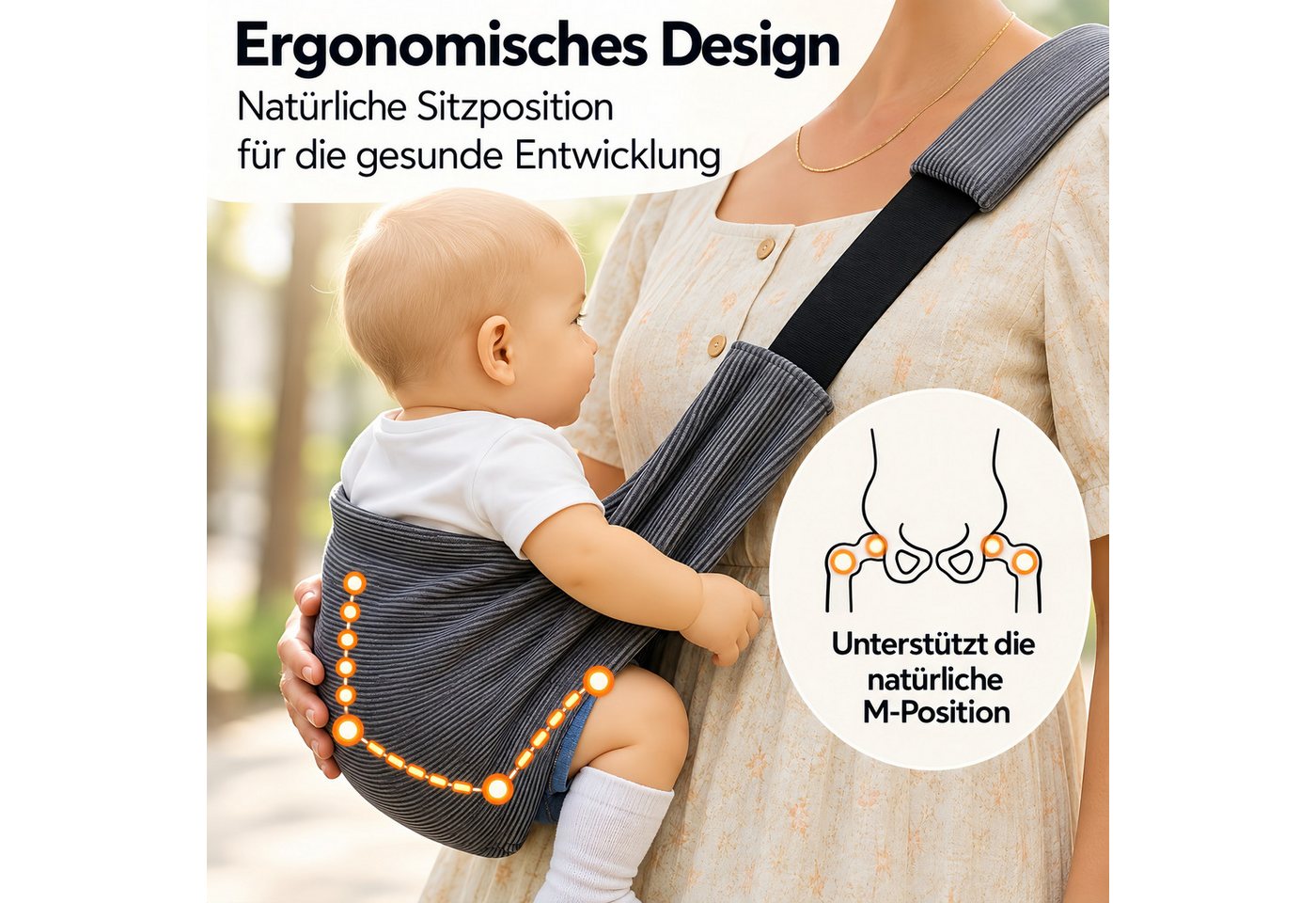 ibettertec Babytrage Babytrage,Kleinkindtrage, 2026 Neue ergobaby babytrage von, Neugeborenen bis Kleinkind,tragbare leichte rutschfeste Hüftsitztrage – Bild 2 von 4