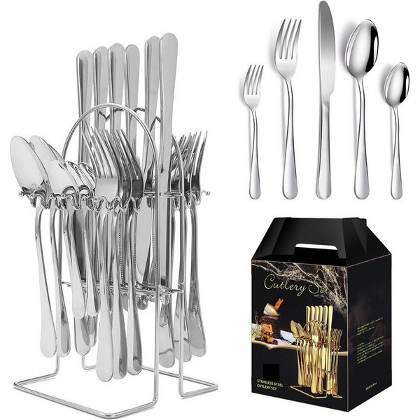 ibettertec Besteck-Set Besteckset,30 Stück Edelstahl Besteck Set 6 Personen,Spiegelpoliert, 6 Personen