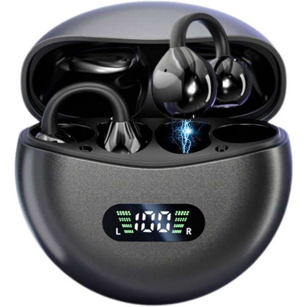 ibettertec Bluetooth Headset, Ohrclip für Sport und Alltag, Open-Ear-Kopfhörer (Kabellose Ohrhörer mit Mikrofon für Jogging, Büro und Reisen, Nur 4,3 g pro Ohr,