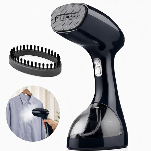 ibettertec Dampfglätter Dampfbügeleisen 2000-2500W Hand-Dampfglätter mit 3 Dampfstufen, 2000 W, 265 ML Wassertank, Keramik-Dampfplatte, Reise-Dampfbürste für Kl