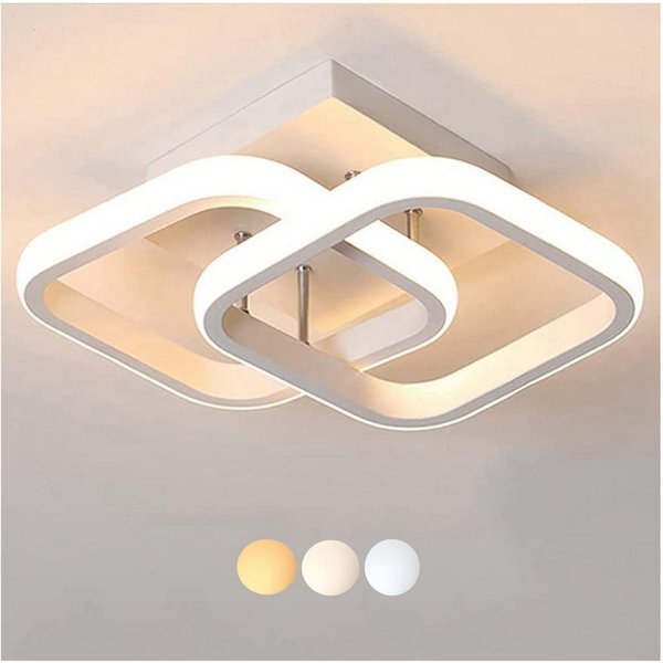 ibettertec Deckenleuchten LED Dimmbar Deckenleuchte 3-Farbige Decken-Lampe, LED fest integriert, Warmweiß, Neutralweiß, Kaltweiß, Wohnzimmer Flur Eingang