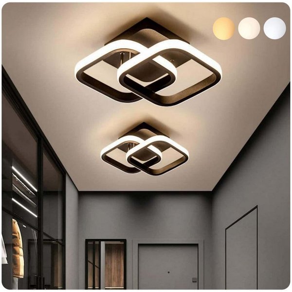 ibettertec Deckenleuchten LED Dimmbar Deckenleuchte 3-Farbige Decken-Lampe, LED fest integriert, Warmweiß, Neutralweiß, Kaltweiß, Wohnzimmer Flur Eingang