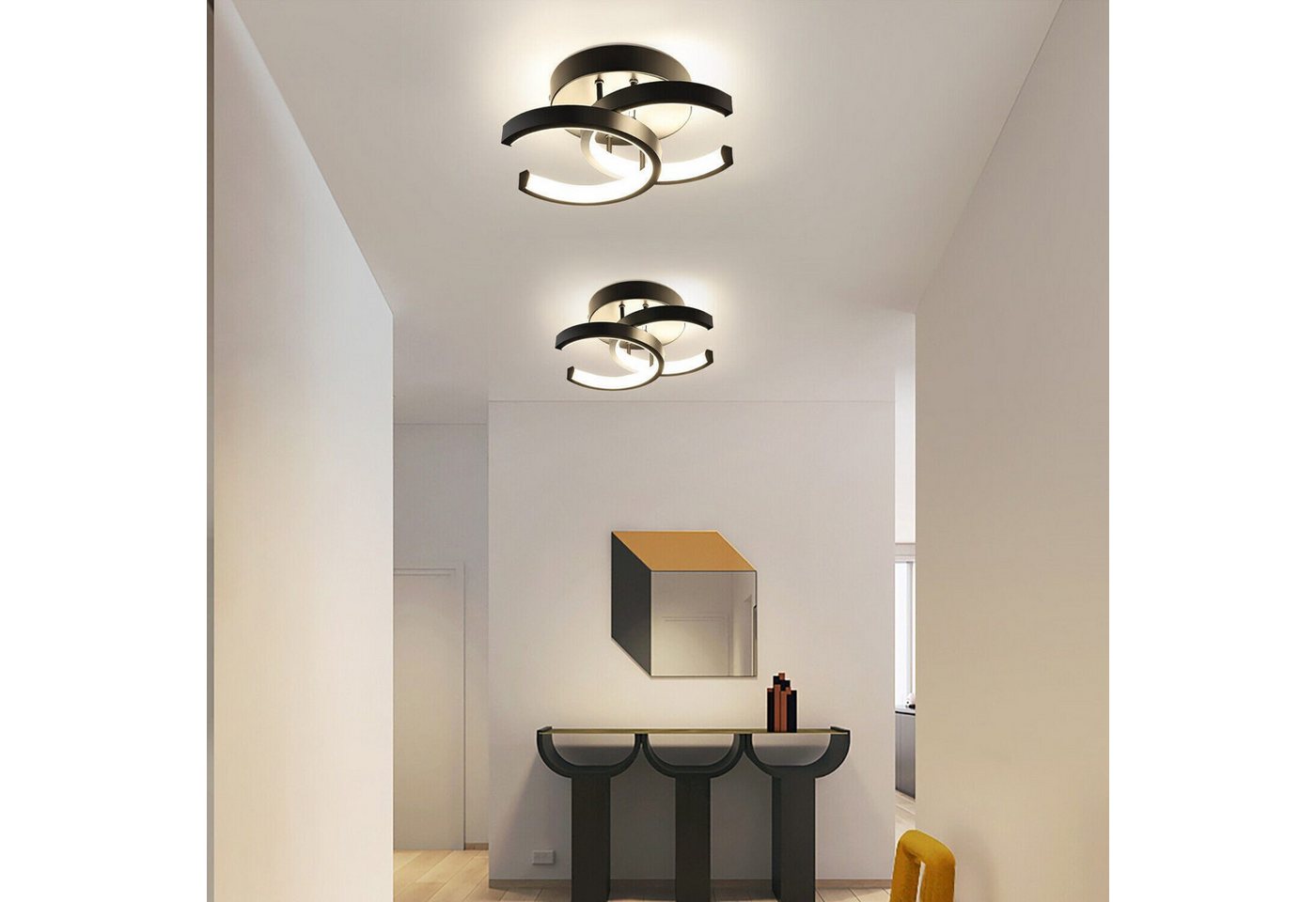 ibettertec Deckenleuchten LED Dimmbar Deckenleuchte 3-Farbige Decken-Lampe, LED fest integriert, Warmweiß, Neutralweiß, Kaltweiß, Wohnzimmer Flur Eingang – Bild 4 von 5