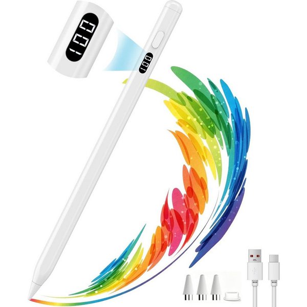 ibettertec Eingabestift Eingabestift Stift für iPad 2018-2026 mit USB-C Schnellladeleistung (Packung, für iPad Pro13"/12,9"/11"/iPad6-11.Gen/mini5-7/Air3-5,M2-M