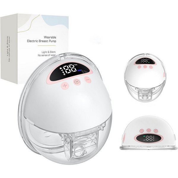 ibettertec Elektrische Milchpumpe Tragbare Milchpumpe mit 4 Modi, 12 Stufen & LCD-Display, Tragbare Milchpumpe, LED-Display, besonders leise, wiederaufladbar