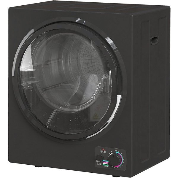 ibettertec Elektrischer Wäschetrockner Portabler Wäschetrockner 850W 33L 4 Programme Edelstahl, 49x40,5x60cm Schwarz – Ideal für Wohnung & Haus