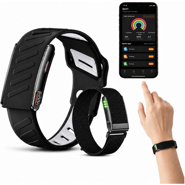 ibettertec Fitness Tracker ohne Display, Fitnessarmband, Aktivitätstracker Smartwatch (ohne Display cm), Schlaftracker, Sportarmband für Damen Herren, ohne Abo,