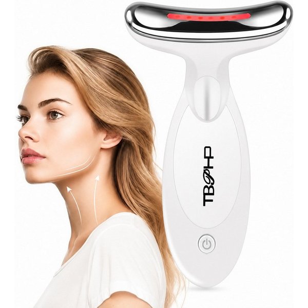 ibettertec Gesichtsmassagegerät Gegen Falten,Gesicht Schönheit Gerät mit 3 Modi, 45℃ V Face Beauty Meter Gesichtsgerät für Hautstraffung & Lifting Gesichtsmassa
