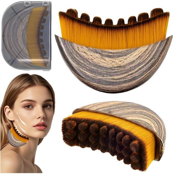 ibettertec Gesichtsmassagegerät Lymphatic Contour Face Brush, Gesichts Lymphdrainage Massagegerät, Ergonomisch Gestaltet, Um Sich Genau An Die Haut Anzupassen