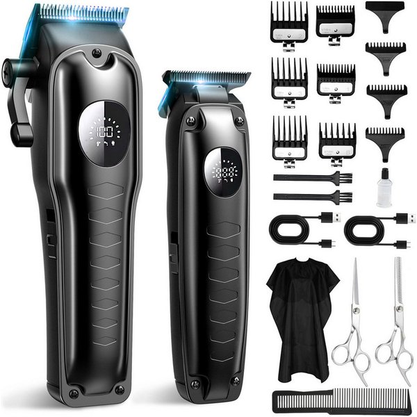 ibettertec Haarschneider Haarschneidemaschine Profi, Bartschneider, Haarschneider 2 in 1 Set, IPX7 Ganzkörper wasserdicht, Schnellladung & Lange Akkulaufzeit, m