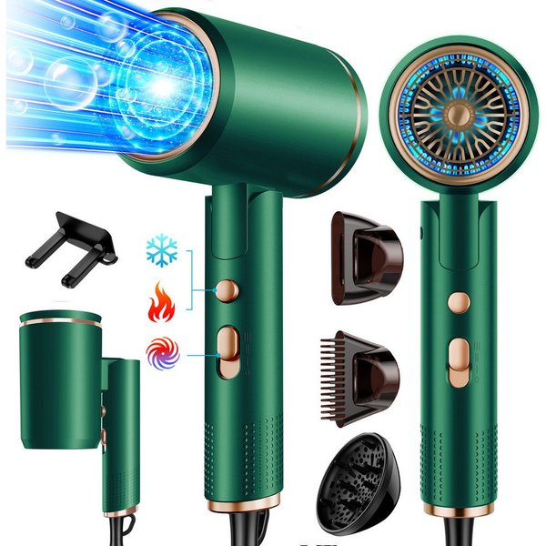 ibettertec Haartrockner Haartrockner Föhn Ionen,klappbar,mit 3 Stylingdüse, 2400 W, Schnelltrocknen Hair Dryer Mit 6 Temperatureinstellungen, Reiseföhn Hairdrye