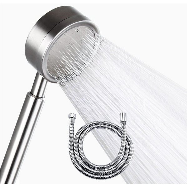 ibettertec Handbrause Duschkopf mit Schlauch 1,5m, Duschbrause Hochdruck Dusche, (Hochdruck Dusche Sparduschkopf aus Edelstahl Universal Brausekopf Wassersparen