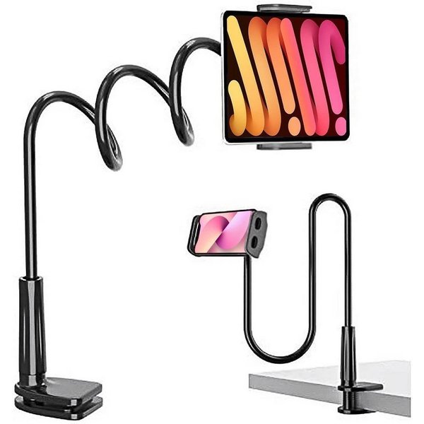 ibettertec Handy-Halterung Flexibler Schwanenhals-Handyhalter Gooseneck Handyhalter, (bis 10.5 Zoll, – Höhenverstellbar & 360° Drehbar – Universell für iPhone, 