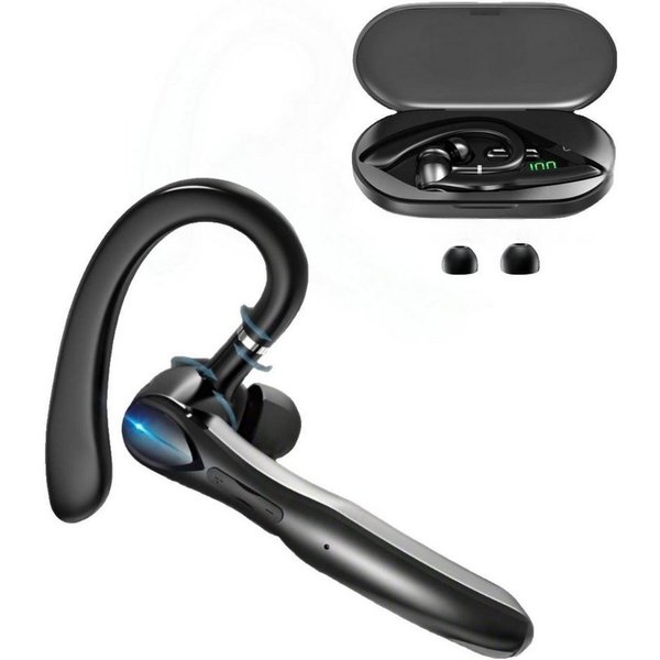 ibettertec Headset Bluetooth,In-Ear-Kopfhörer,Freisprech Headset,Dual Mikrofon wireless In-Ear-Kopfhörer (Ohrhörer für Autofahren/Business/Büro, für iPhone/Andr