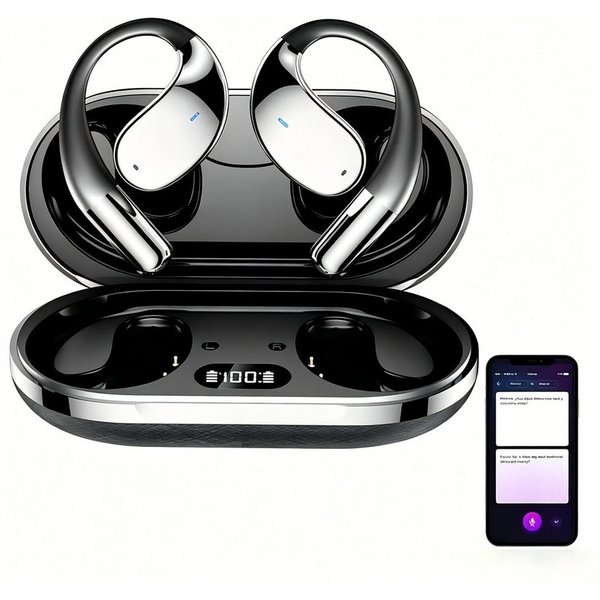 ibettertec In Ear Ohrhörer, Sprachübersetzer Kopfhörer AI Übersetzungskopfhörer Open-Ear-Kopfhörer (3-in-1 Sprachubersetzer Kopfhorer, Bluetooth 5.4 Sport-Kopfh