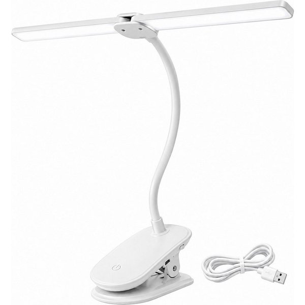 ibettertec LED Leselampe Leselampe Bett, LED Klemmlampe Bett mit Touch Dimmbar, 360° Flexibel Leselampe USB Wiederaufladbare, Klemmleuchte Bettlampe für Studier