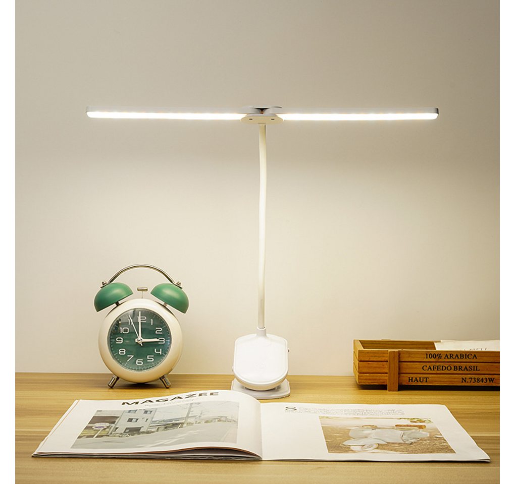 ibettertec LED Leselampe Leselampe Bett, LED Klemmlampe Bett mit Touch Dimmbar, 360° Flexibel Leselampe USB Wiederaufladbare, Klemmleuchte Bettlampe für Studier – Bild 3 von 5