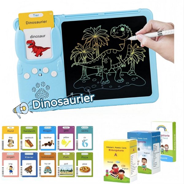 ibettertec Lernspielzeug Sprechende Flash-Karten,Spielzeug,Deutsch Lernspielzeug,510Wörter (Deutsch und Englisch Lernen für Kinder, 2 in 1 Lernspielzeug Lesen u