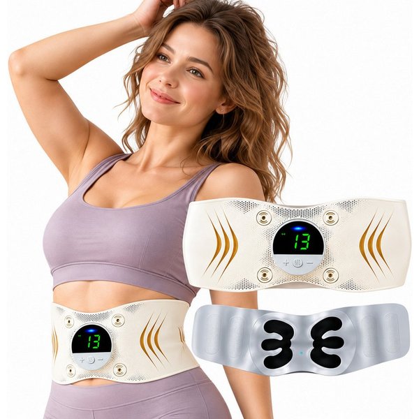ibettertec Massagegerät Elektrisch Bauchtrainer,Taillenmassagegerät,Muskelstimulator,7 Modi, für Herren und Damen zum Muskelaufbau, für Bauch, Taille, Hände und