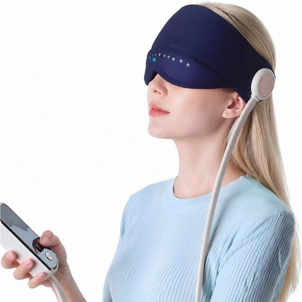 ibettertec Massagegerät Elektrisches Kopfmassagegerät, 360°Abdeckung Tragbare Kopf, Augen, 2000mAh,verbessert die Schlafqualität,Tragbar, Kopf und Augenmassageg